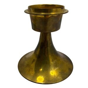 Gatco Solid Brass Candlestick Holder Vintage Pedestal Taper Base Made in India